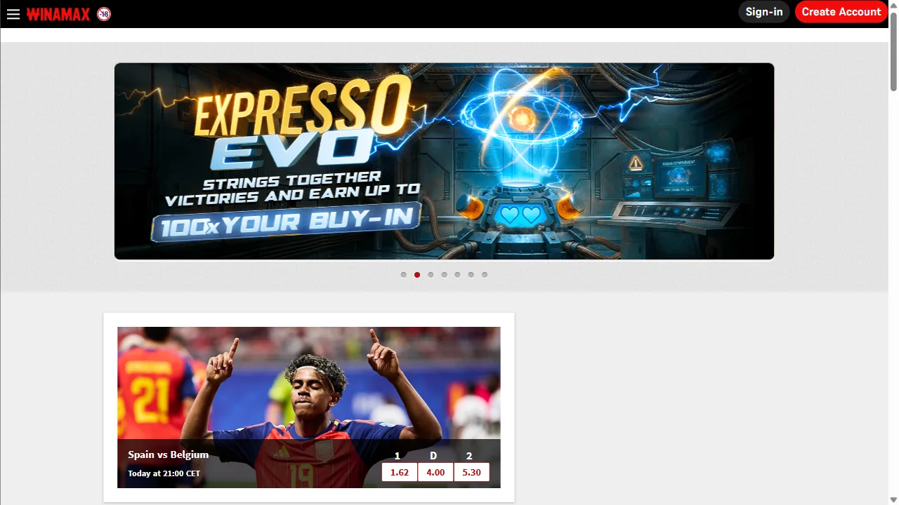 Captura oficial de la app de Winamax en la App Store española